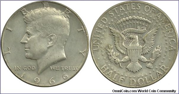 USA ½ Dollar 1966 (40% silver)