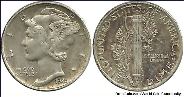 USA 10 Cents 1944