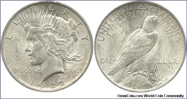 USA 1 Dollar 1922 (Peace Dollar)