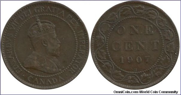 Canada 1 Cent 1907H