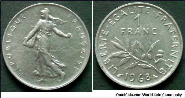 France 1 franc.
1968