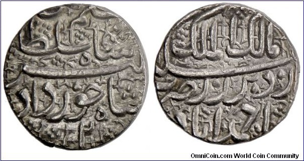 Mughal empire, Selim Shah (Jahangir) AR rupee (11.39g), Ahmadabad, year 2