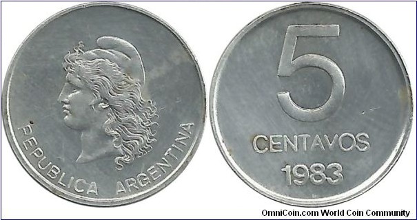 Argentina 5 Centavos 1983