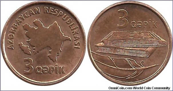 Azerbaijan 3 Qepik ND(2006)
