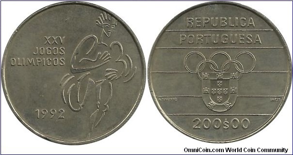 Portugal 200 Escudos 1992-XXV Olympic Games