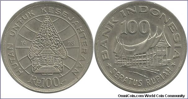 Indonesia 100 Rupiah 1978