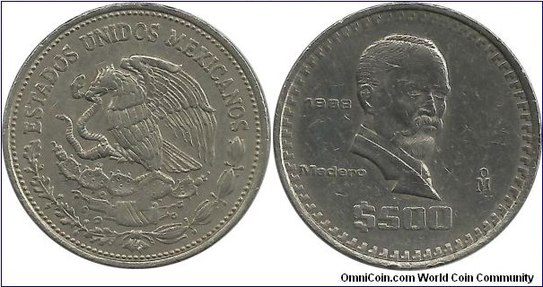 Mexico 500 Pesos 1988