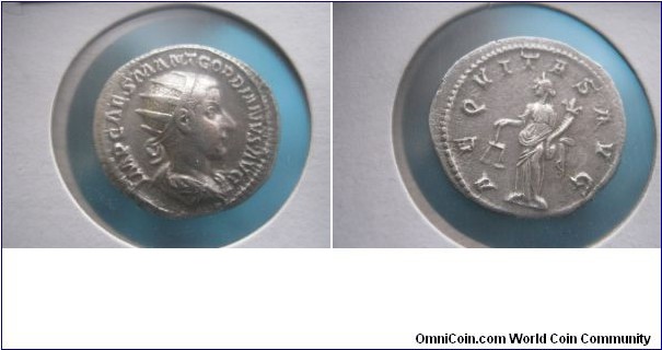 Gordian III silver antonian
22mm ....... 4.94 g