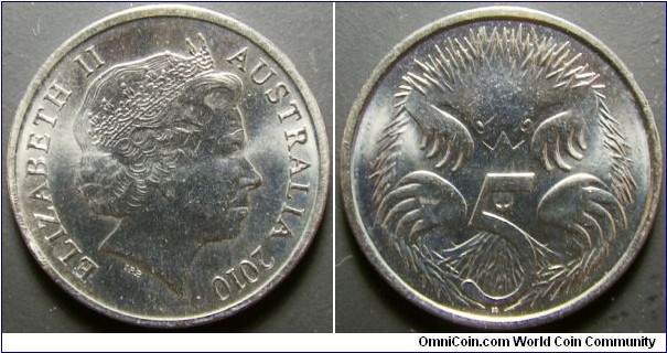 Australia 2010 5 cents. 