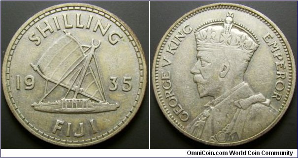 Fiji 1935 1 shilling. 