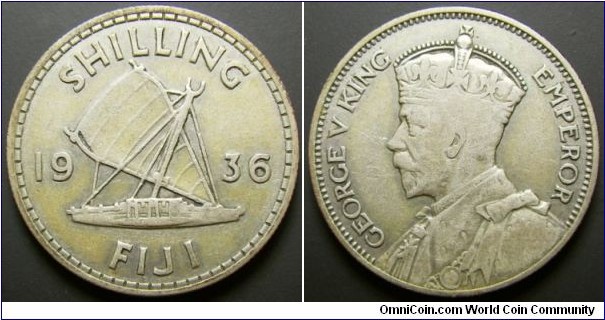 Fiji 1936 1 shilling. 