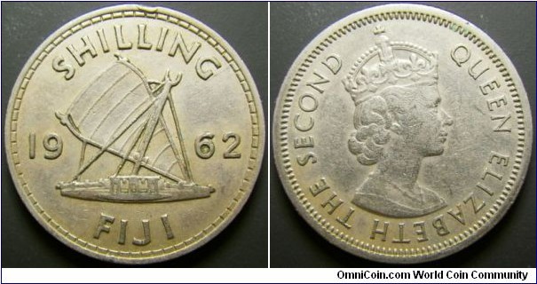 Fiji 1962 1 shilling. 