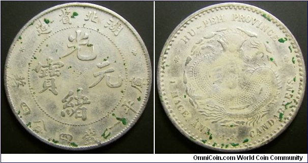 China Hubei Province 1894 (ND) 1.44 mace. Weight: 5.31g.
