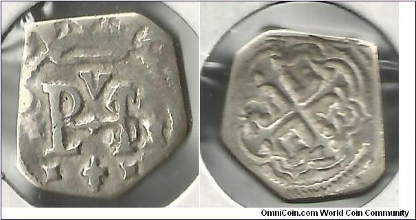 1/2 reale of Phillip IV of Spain, Mexico City mint.