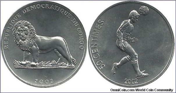 Congo-DR 50 Centimes 2002