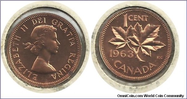 Canada 1 Cent 1963-proof-
