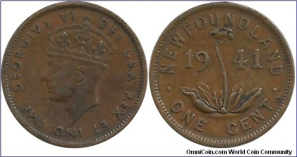 Canada-NewFoundland 1 Cent 1941C