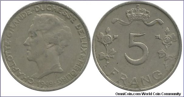 Luxembourg 5 Frang 1949