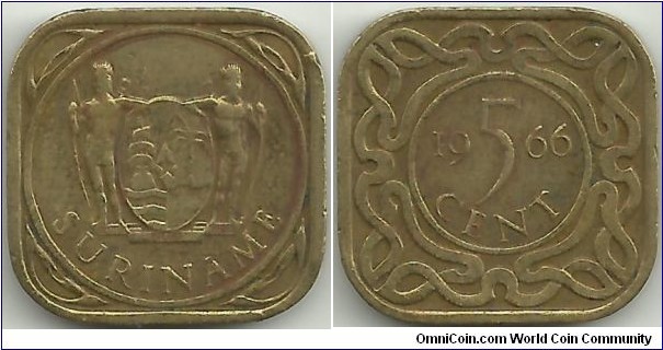 Suriname 5 Cents 1966