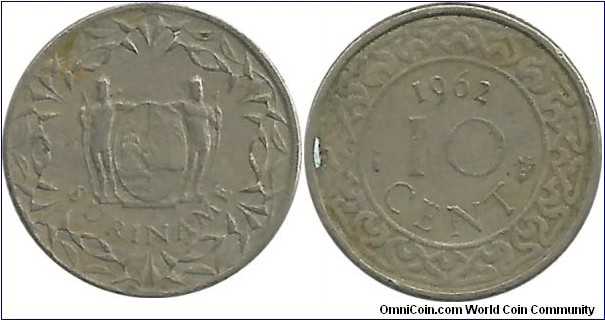 Suriname 10 Cents 1962