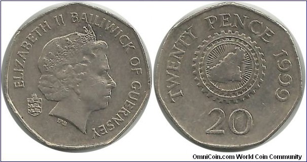 Guernsey 20 Pence 1999