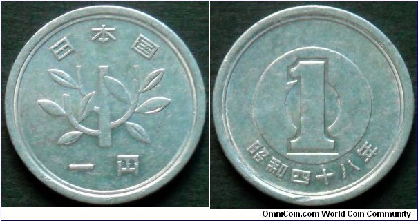 Japan 1 yen.
1973
