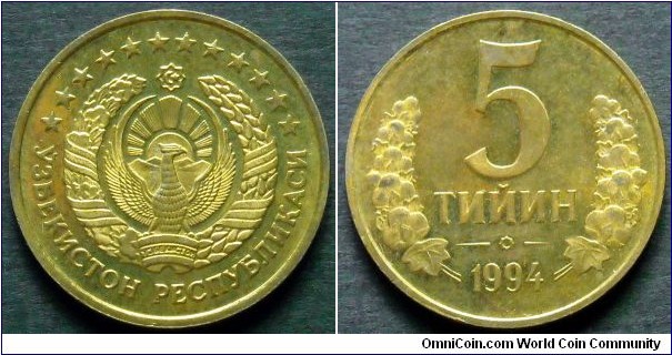 Uzbekistan 5 tiyin.
1994