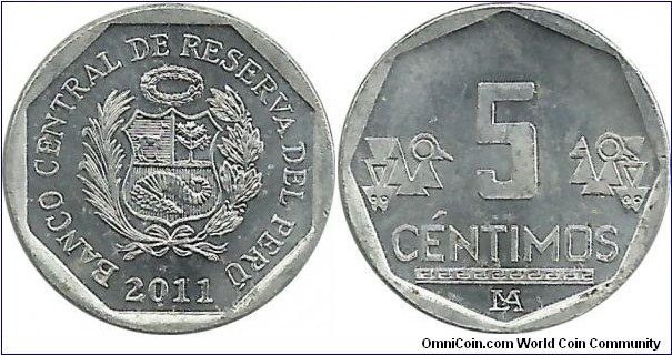Peru 5 Centimos 2011