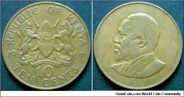 Kenya 10 cents.
1967