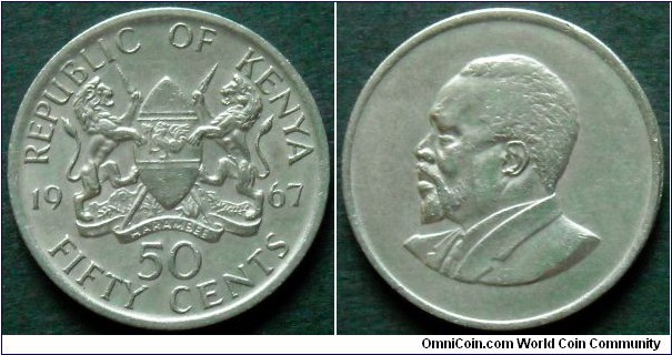 Kenya 50 cents.
1967