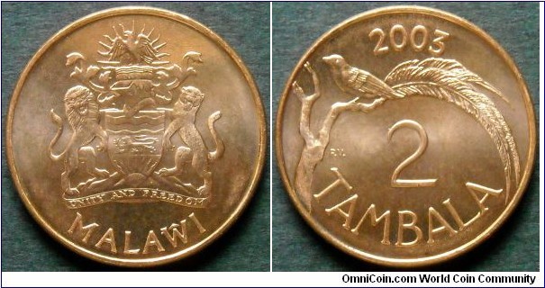 Malawi 2 tambala.
2003