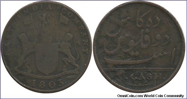 India-British (EIC) X Cash 1803 - Madras Presidency