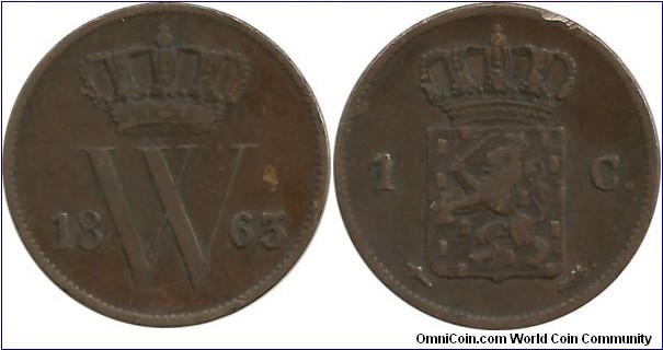 Nederland 1 Cent 1863