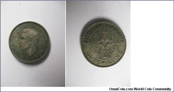 1944 1 shilling UK Circulated Coin