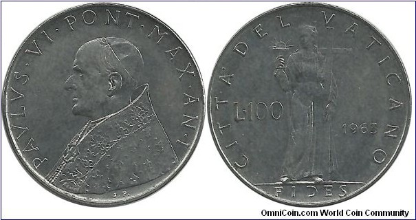 Vatican 100 Lire 1963
