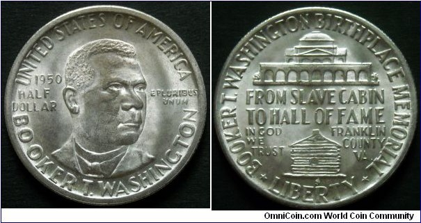 USA half dollar.
1950 (S) Booker T. Washington.
Ag 900.