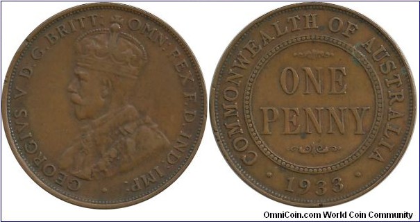 Australia 1 Penny 1933