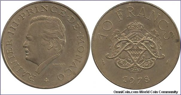 Monaco 10 Francs 1978