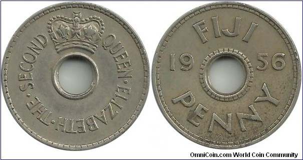 Fiji 1 Penny 1956