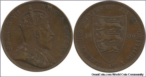 Jersey 1/12 Shilling 1909