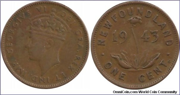Canada-NewFoundland 1 Cent 1943C