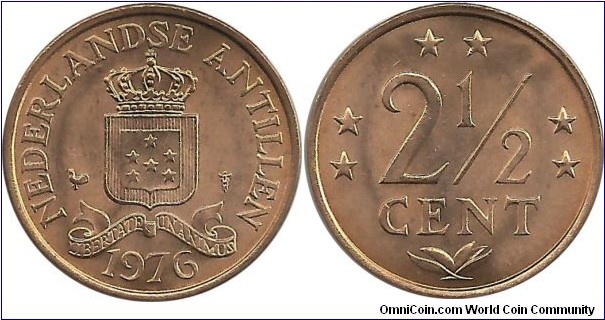 NederlandsAntilles 2½ Cents 1976