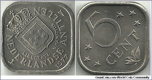 NederlandsAntilles 5 Cents 1977