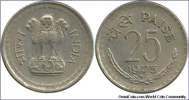 India-Republic 25 Paise 1975(H)