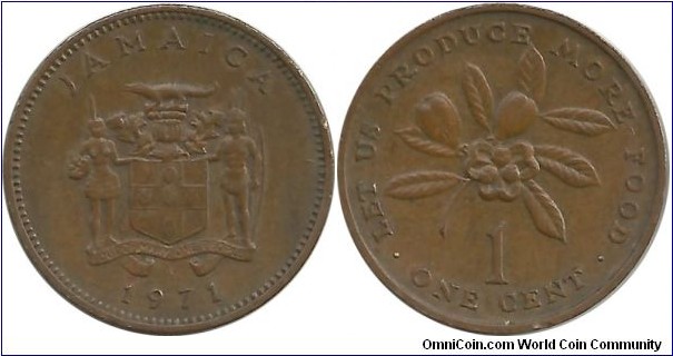 Jamaica 1 Cent 1971-FAO