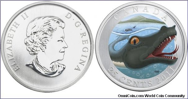 Canada, 25 cents, 2011 Memphré, Coloured Coin