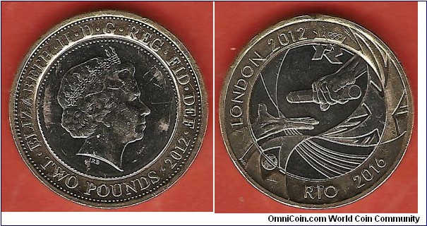 2 Pounds - Handover to Rio commemorative coin
