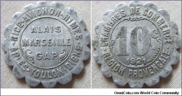 1921 token coin from Marseilles