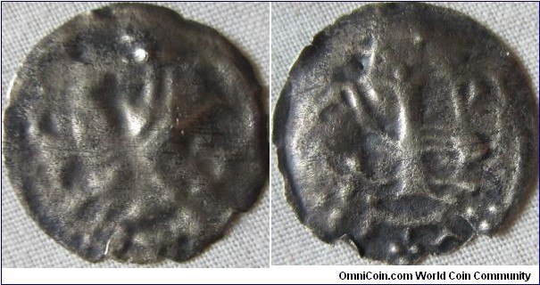 small Uniface pfennig coin.