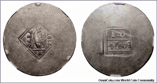 ZARA/ZADAR (SIEGE)~4 Francs,60 Centimes 1813. Siege coinage issued for the Napoleonic occupied port of Zara. Now Zadar, Croatia *EXTREMELY RARE*